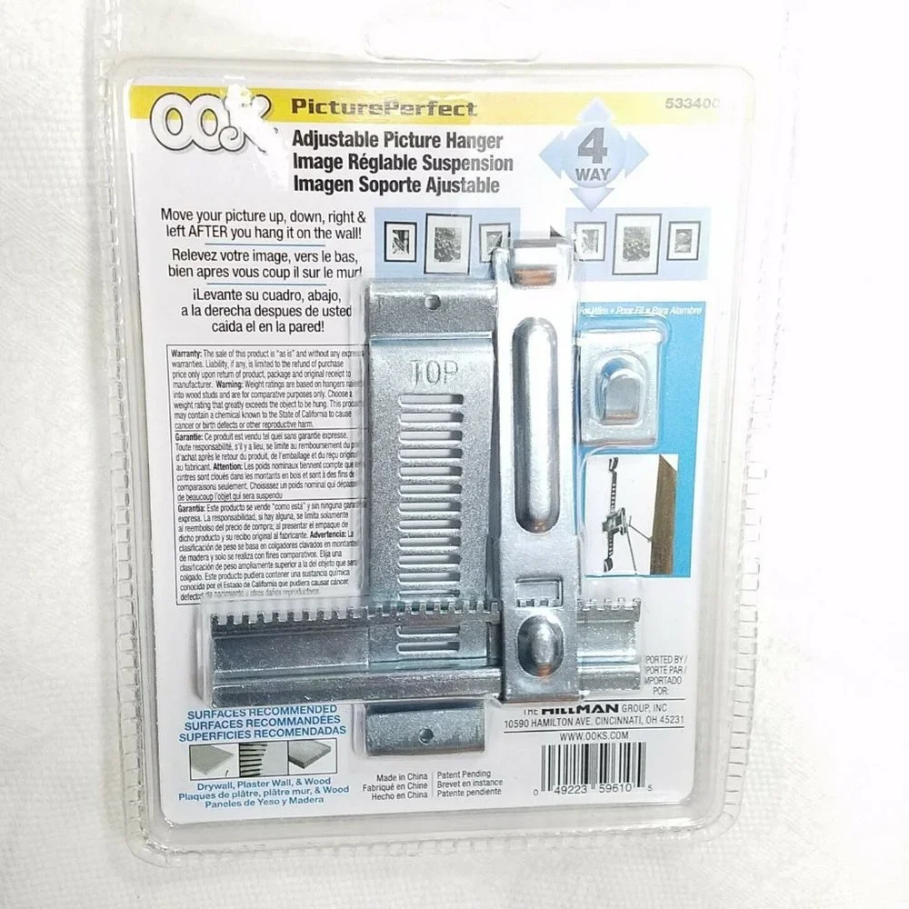 Set of 6 OOK Hillman Picture Perfect 4-Way Adjustable Picture Hanger Hardware BR